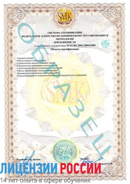 Образец сертификата соответствия (приложение) Собинка Сертификат OHSAS 18001